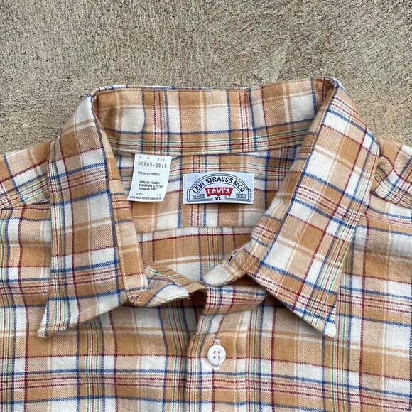 Vintage 80s Levis Flannel Shirt - Picture 3 of 5